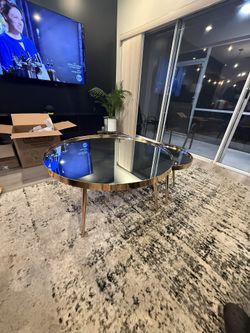 Nestled Mirrored Gold Coffee Tables Koi o