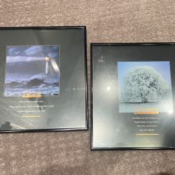 Metal 1’x1’ Sq. Framed Quotes Qty 2- Giving and Teamwork 