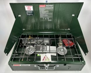 Vintage Coleman 2 Burner 414-700 Powerhouse Stove w/ Box 14
