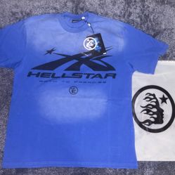 Hellstar Blue Brand Logo, TAGS & BAG INCLUDED 