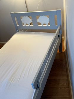 Kids Toddler Bed Frame with Safety Rail