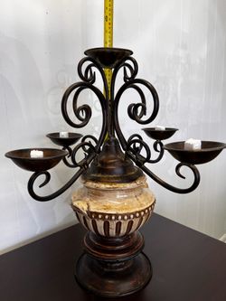 Vintage Rustic Candelabra 21-1/2 inches tall- Set of 2