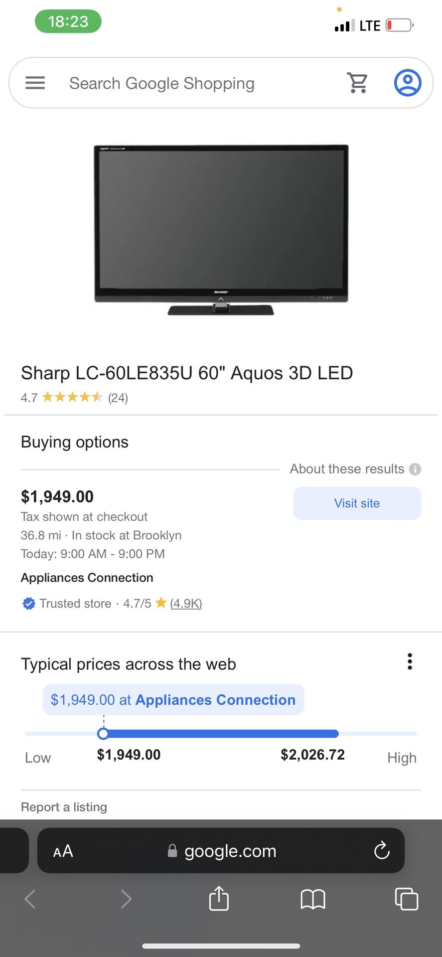 Sharp LC-60LE835U 60" Aquos 3D LED