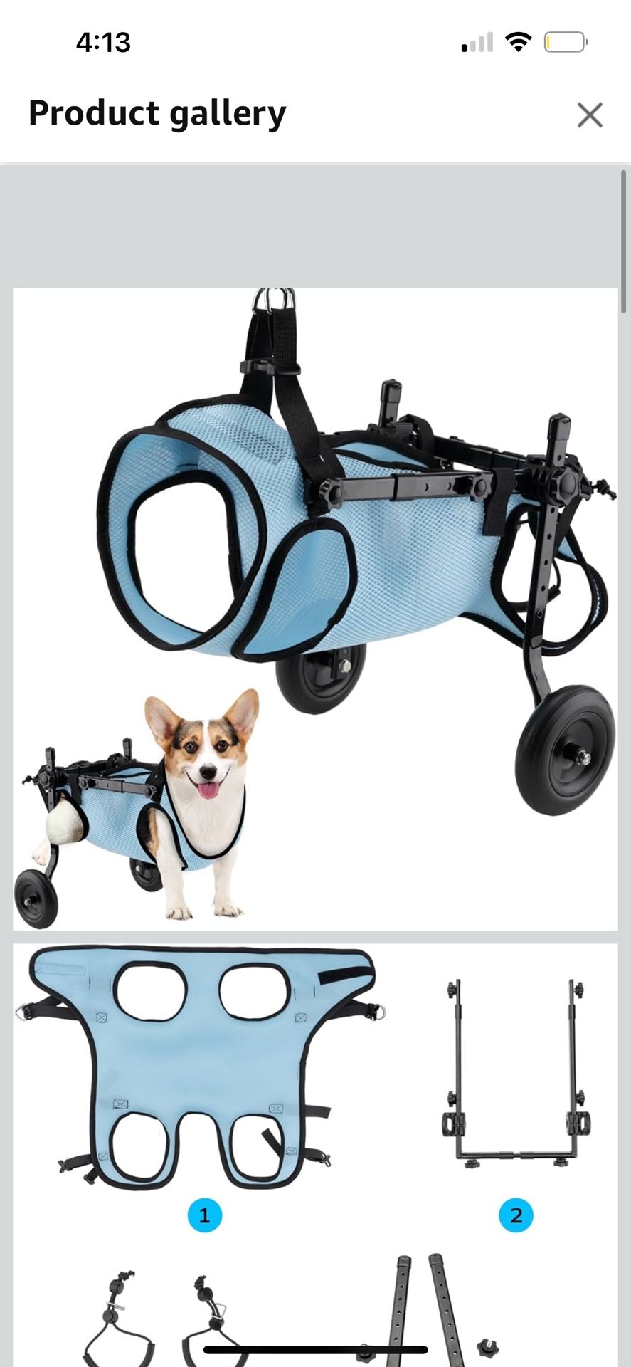 Dog Wheelchair for Back Legs, Dog Wheelchair Cart, Doggy/cat Wheelchairs with Disabled Hind Legs Walking, Mobility Aids for Small Pets Hind Limbs, Dog