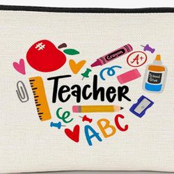 4 pcs Teacher Gift-Small Makeup Bag,Thank You gift for teachers