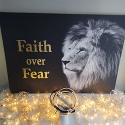 18"×28 Faith Over Fear Wall Art