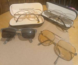 $60 FOR ALL - MUST GO!! Lot of (4) Vintage Premium Eyeglasses Frames - Luxottica/ Gotham/ Essentials/ Rumson-Sperry