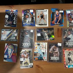 Basketball, Baseball, Football Cards. 