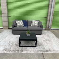 *Free Delivery* Gray Crate & Barrel Couch Sofa 3 Seater