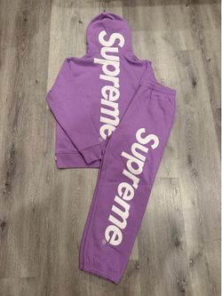 Supreme Satin Hoodie and Sweat pants ‘Violet’