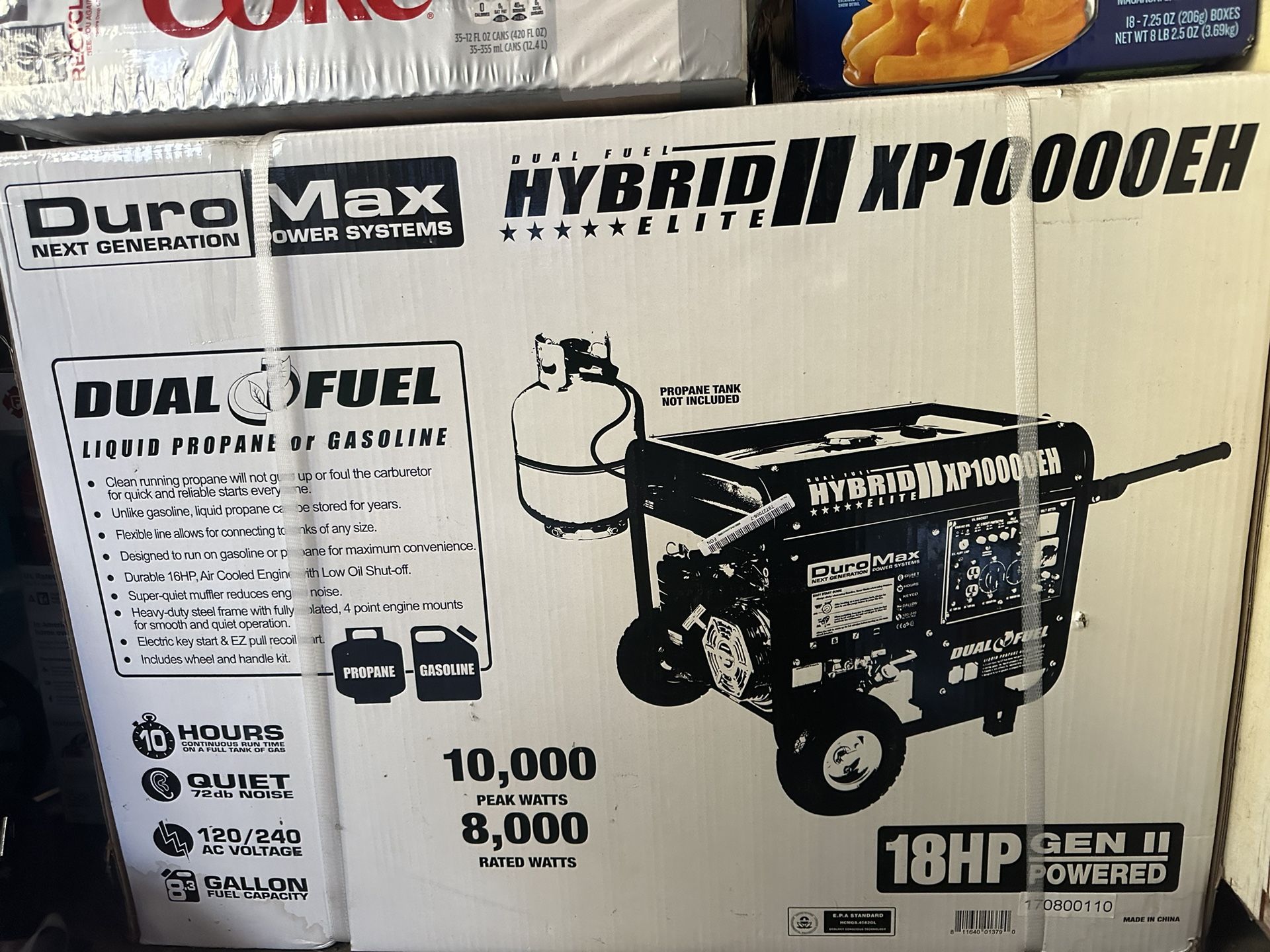 Brand New DuroMax Hybrid II XP10000EH Generator – Never Used