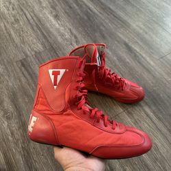 Title Speed Flex Encore Red High Top Pro Boxing Shoes Men Size 9