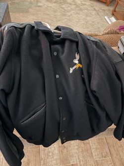 Bugs Bunny Varsity Bomber Jacket Black