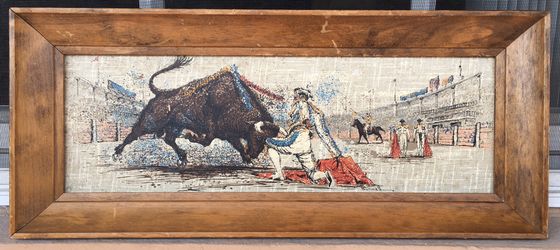 Untitled Spanish Bull Fight Painting by Tsunnell