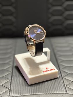 Nixon Watch (Women’s) - Kensington Leather - Navy/Rose Gold