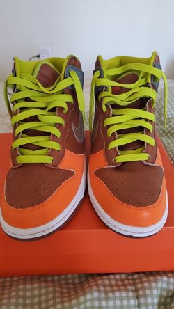 Nike dunk high premium orange. 9.5