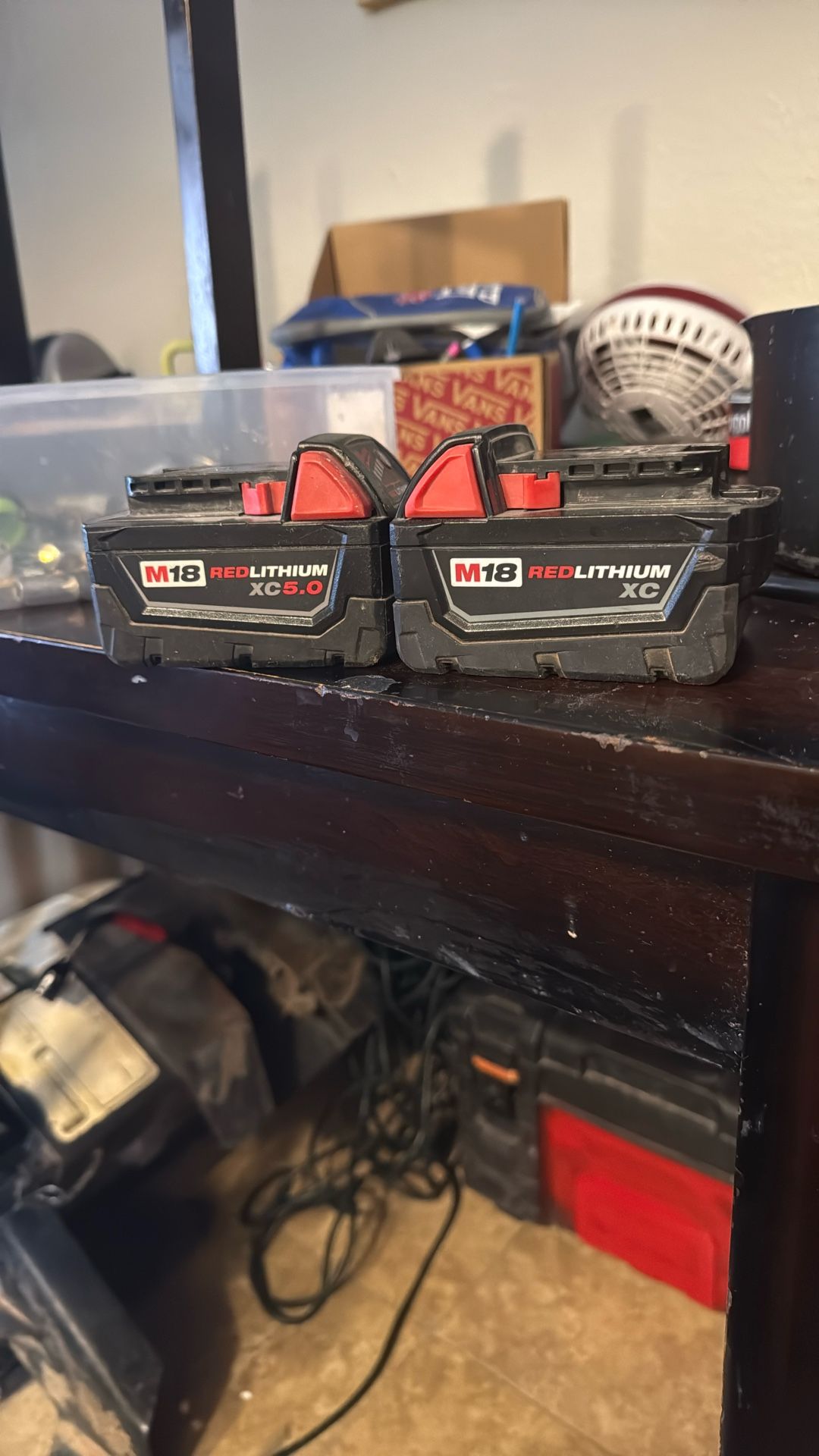 (2) Milwaukee M18 Red Lithium Xc 5.0 Battery