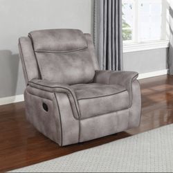 Brand New Taupe Glider Reclining Chair
