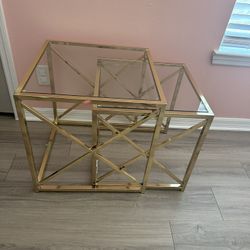 Gold End Table 