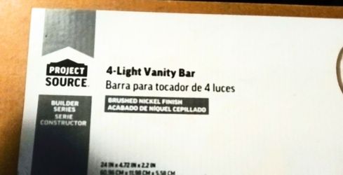 Project Source 24-in 4-Light Traditional Vanity Light Bar - NEW IN BOX