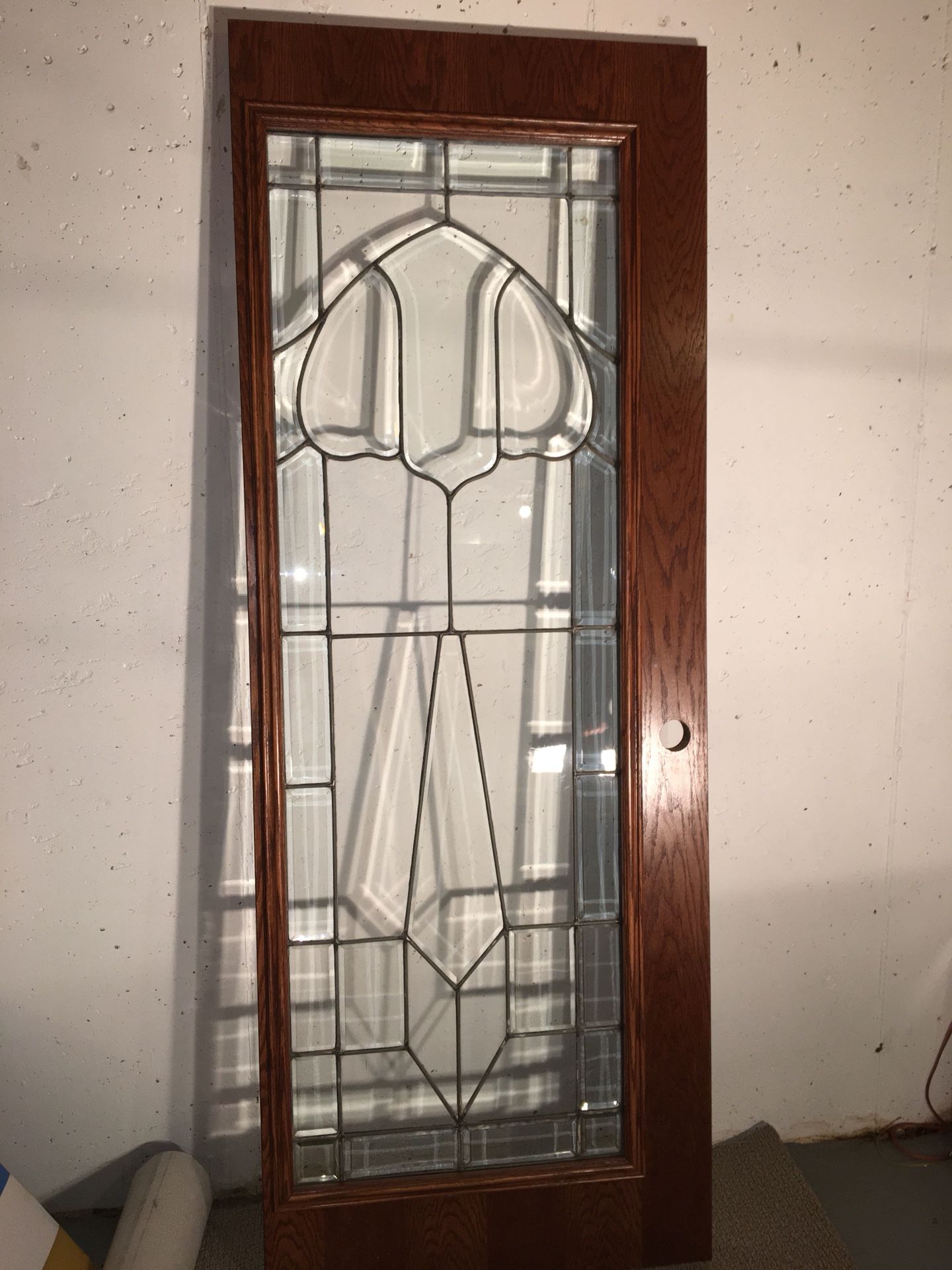 Leaded & beveled glass door (antique)