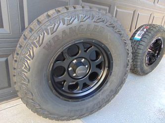 4 New Matte Black 18X9 KMC KM522 Enduro Rims & 305 70 18 Goodyear Tires 6X135 FORD F150 EXPEDITION