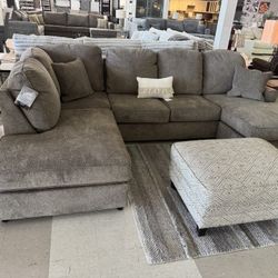 AP 🎉 Double Chaise 2 Piece Sectional Couch// Fast Delivery - Financing 