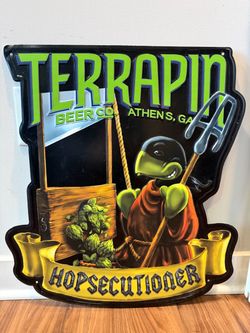 Terrapin Beer Co. Hopsecutioner Metal Tacker Sign