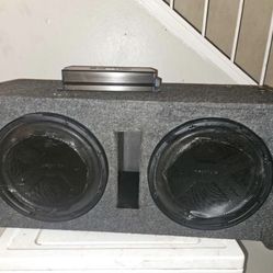 2 12s kenwood ported speaker box with WDX2KG2 2000 amp