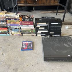Vintage VHS Collection + Sharp VCR – 54 Tapes 