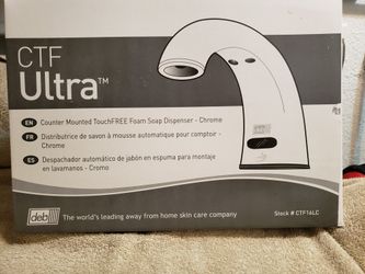 CTF ULTRA COUNTER MOUNTED TOUCHFREE FOAM SOAP DISPENSER-CHROME (DESPACHADOR AUTOMATICO DE JABON EN ESPUMA PARA MONTAJE EN LAVAMANOS)