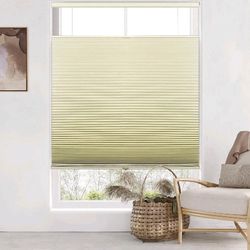 LazBlinds No Drill Cordless Cellular Shades, Top Down Bottom Up 36" W x 64" H