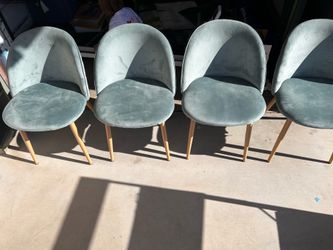 Blue dining chairs