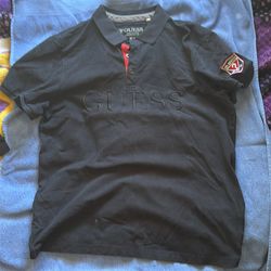 GUESS Black Polo Shirt Men’s Medium – Clean, Stylish