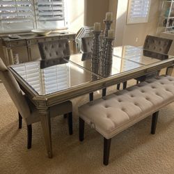 Z Gallery Mirror Dining Table
