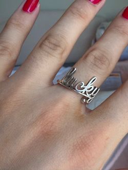 Alex and Ani Lucky Script Ring – 925 Sterling Silver