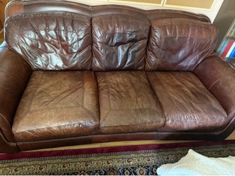 Leather couch and chair both $100