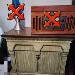 Vintage Soild Wood Accent Cabinet 