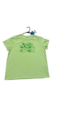 Disney - Mickey And Friends - Lime Green Short Sleeve T Shirt -Size XL- "NEW"