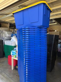 New 27 gallon storage bins