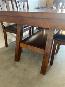 Wood Dining Table with Chairs