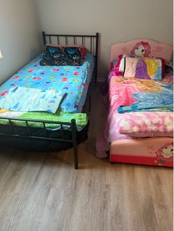 Twin bed frame metal one is XL twin
