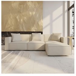 Modular Sectional Sofa Beige 
