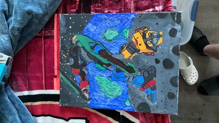 Voltron on the moon in space