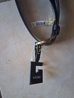 DKNY Black Belt with Gold-Tone Buckle