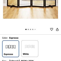 Pet gate wood 96 inch extra wide 30 inch height