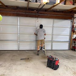 Garage Door Spring And Opener Adjustment And Replace 