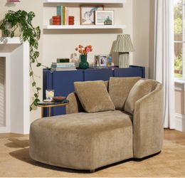 Living room accent chaise chair - latte - NEW