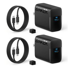 Anker 45W USB C Charger Block, PPS Fast Charger with USB-C Cable for iPhone 17/16 and More Series, iPad, Galaxy S24 Ultra (2-Pack 5 ft Cable Included)