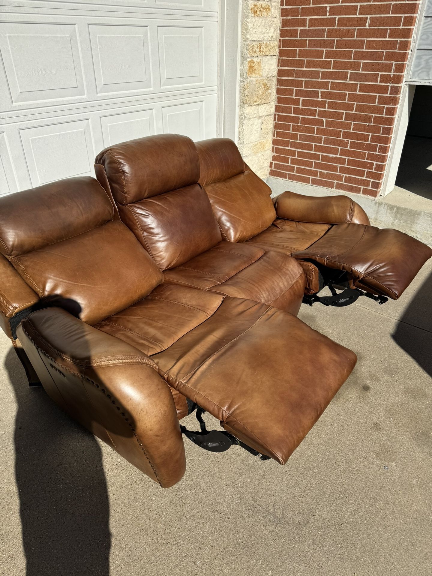 Electric Leather Reclining Couch